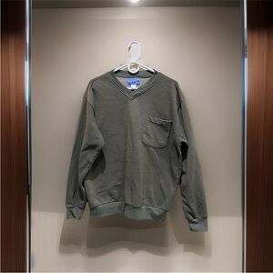 Haband Active Joe Olive Green V-Neck Sweatshirt Size L